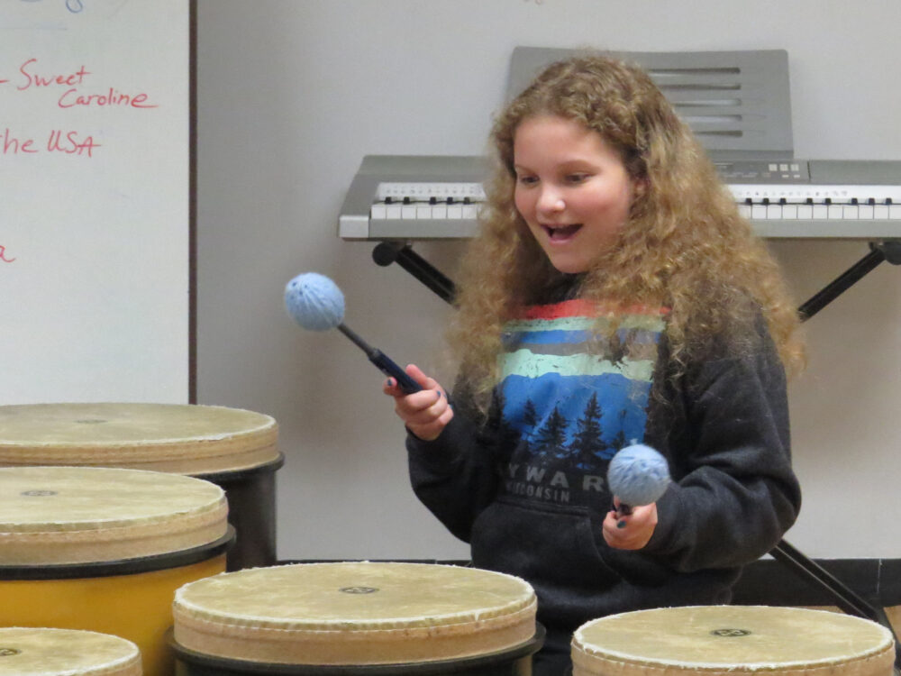 Photo of girl drumming